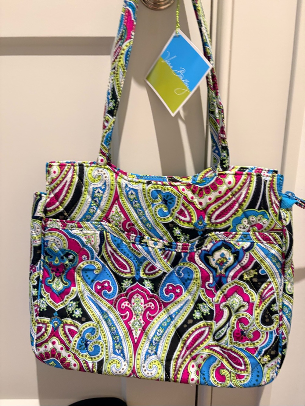 Vera Bradley Audrey silk paisley handbag rare vintage